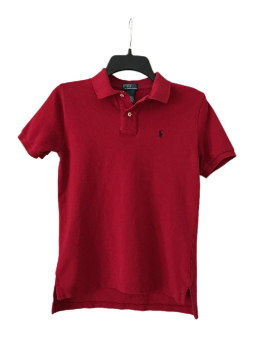 Ralph Lauren Red Polo Shirt with Contrast Label
